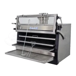 HORNO BRASA PIRA120-ED ANCHO 120CM PUERTA VIDRIO ELEVABLE